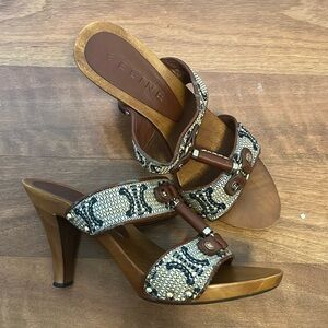 Vintage Celine Triomphe Sandal Mule Size 39